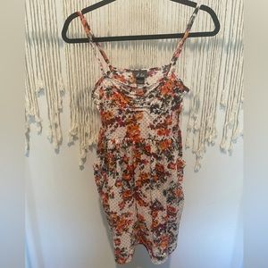 Boutique Chic Floral Spaghetti Strap Beachy Tank W Pockets Size M